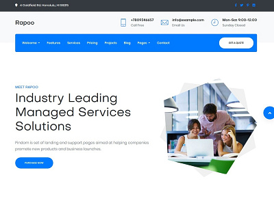 Rapoo It Solutions Corporate Template agency bootstrap 4 clean creative html it modern responsive unique