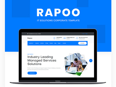 Rapoo - IT solution & corporate template business business agency it modern multipage onepage premium psd responsive