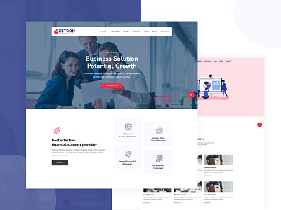 Zetron Startup Financial Agency advisors business consultation consulting corporate creative financial financial template html modern onepage premium responsive services startup