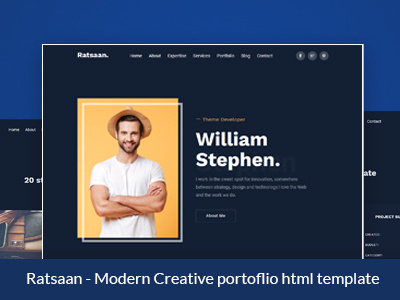 Ratsaan - Creative portfolio template agency bootstrap4 clean creative design html html5 modern onepage premium responsive themeforest ui