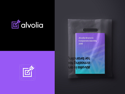 Alvolia — Branding animation app arrow branding design flat icon illustration ios iphone logo minimal mobile responsive typography ui ux vector web website