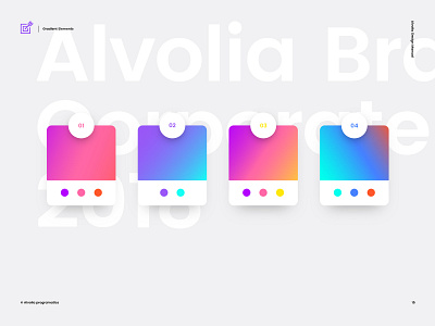 Alvolia — Gradient Elements animation app arrow branding design flat icon illustration ios logo minimal mobile responsive target typography ui ux vector web website