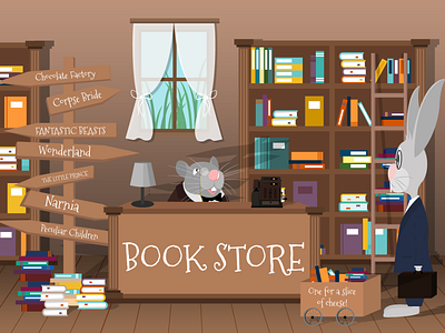 Book store design graphic design illustration vector