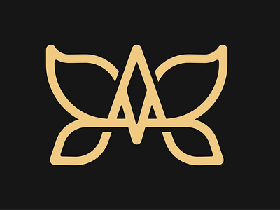 Letter A Butterfly Logo