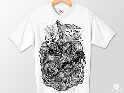 Gori Samurai T-shirt Illustration apparel clothing gorilla illustration samurai tshirt