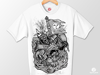 Gori Samurai T-shirt Illustration