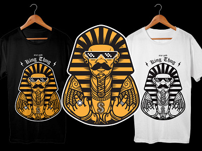 King Thug apparel clothing hiphop illustration mascot music t shirt tees urban