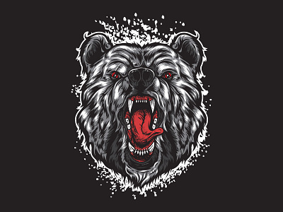 Beast Bear ai artwork bear clothing custom illustration monster psd tees template tshirt