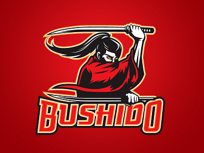 Bushido branding bushido character graphic design icon japan logo mascot samurai sport team