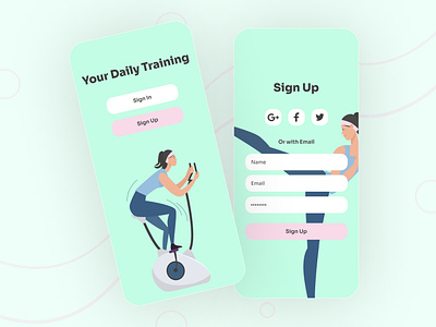 Fitness app - Sign up