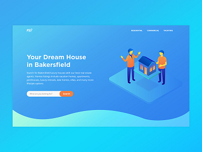 Landing page for real estate agency