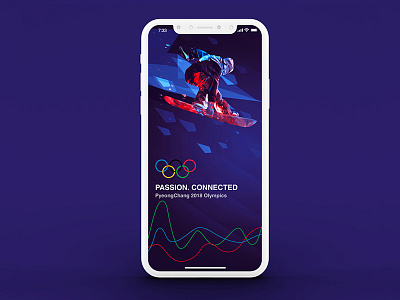 Welcome screen for Winter Olympics App app design application design ios app ios design splash screen welcome welcome screen winter olympics winter olympics 2018 winter olympics app