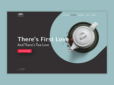 "Our Teas" Landing Page for Jack Smith Coffee Shop