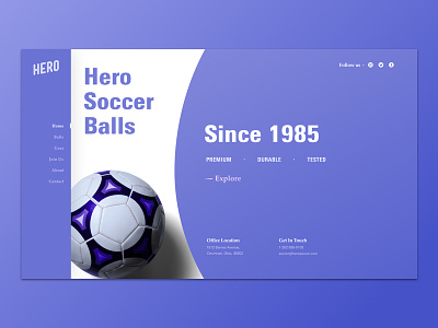 Hero Soccer Balls Landing Page