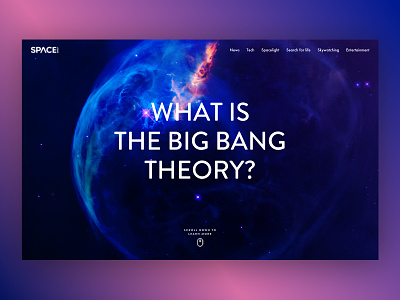 What is the Big Bang Theory? big bang big bang theory galaxy landing landing page planet space space ui uiux design website design