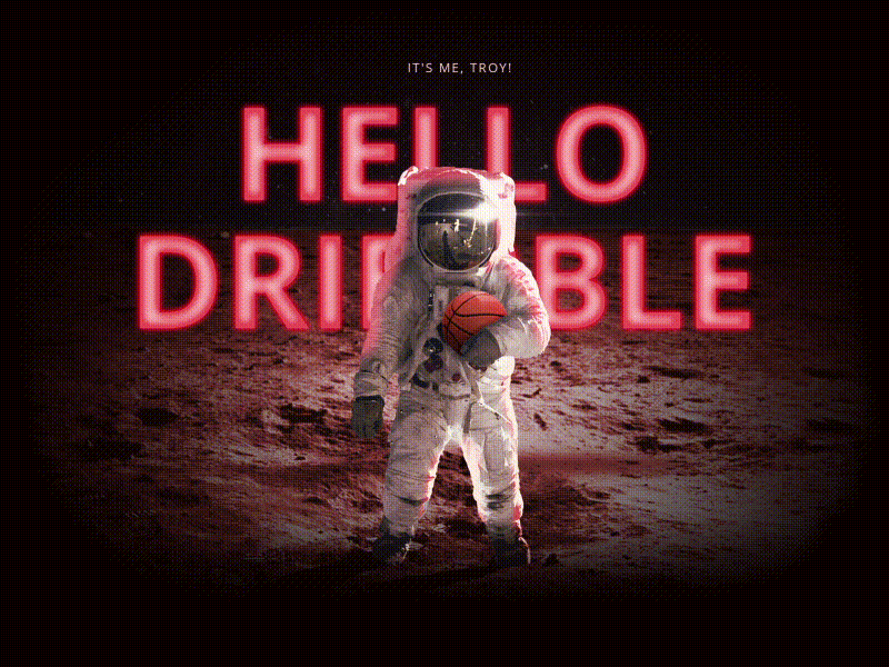 Hello Dribbble! animation design graphic design motion graphics typography