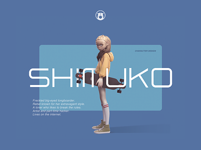 Shimuko 3d avatar character character design girl logo portrait shimur vector zbrush