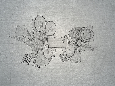 Camera camera drawing header illustration lineart sketch