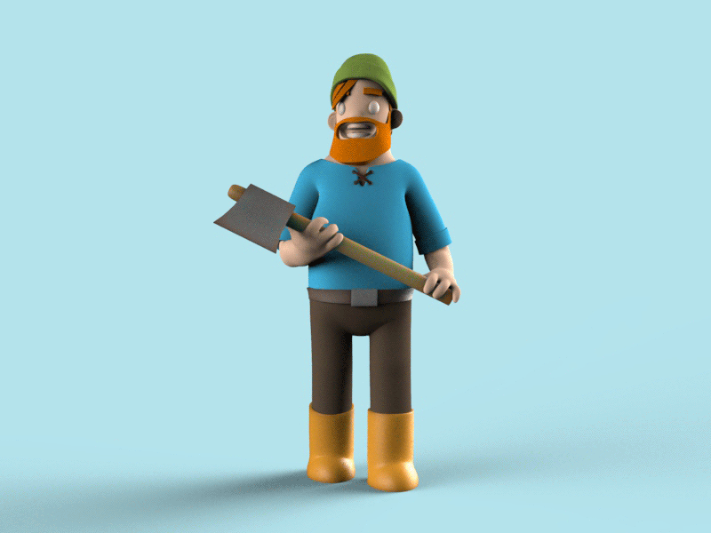 Lumberjack 3d character design lumberjack