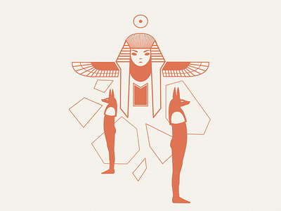 Hatshepsut egypt hatshepsut illustration logo vector wings