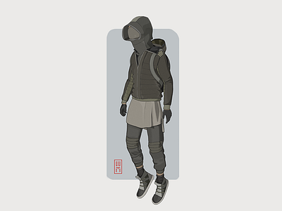 H+ 3d character design game human plus jacket jump outfit shimur shoes sneakers style