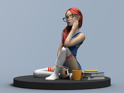 Reverie 3d character character design girl shimur zbrush
