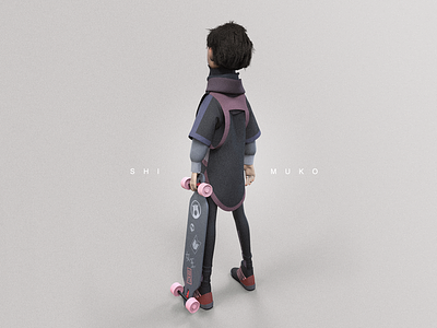 Shimuko 3d character character design design girl illustration longboard longboarder longboarding shimur skateboard skater zbrush