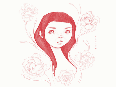 Girl avatar character character design design girl illustration portrait shimur