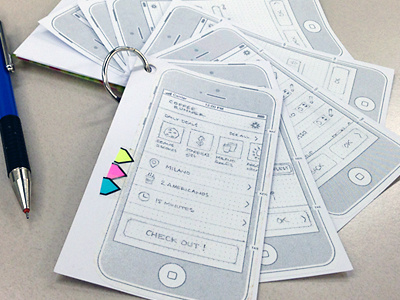 Paper Prototype app concept ios iphone paper pencil prototype sketch wireframe