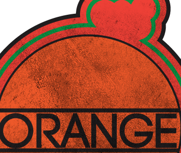 Orange color fruit fun grunge orange produce typography