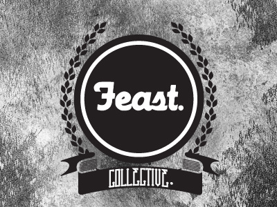 Wreathgrunge badge banner basic black and white feast grunge wreath