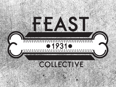 Feastbone bone feast grunge minimal typography