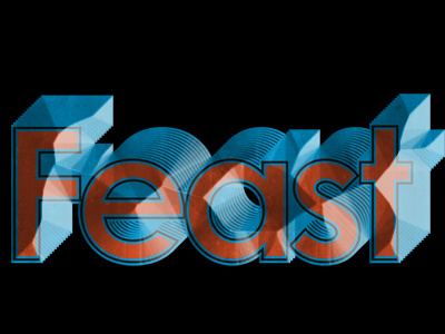 Fuh 3d blue boise bsu distort feast glass grunge ice orange ridges typography
