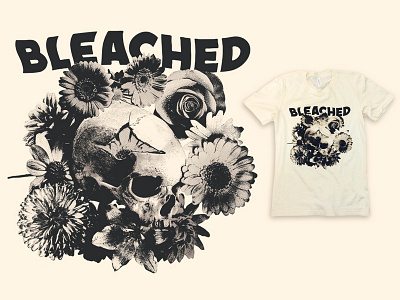 Bleached t-shirt apparel bleached illustration leannarts photoshop print rock merch screen print screen printing shirt t shirt tshirt