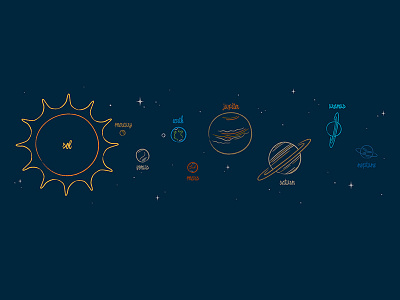 Solar System vector earth illustration illustrator mars moon promotional solar system space sun vector