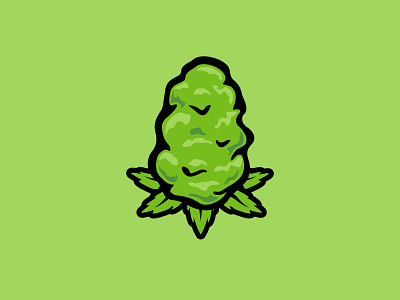 Vector nug bud cannabis icon illustration illustrator marijuana nug plant pot vector
