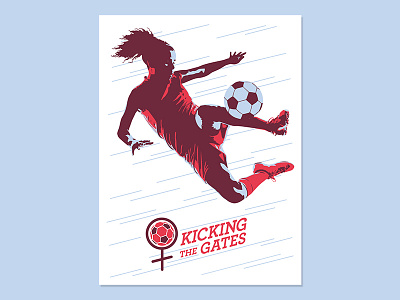 Kicking the Gates - screen printed poster