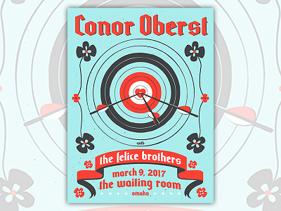 Conor Oberst screen printed poster conor oberst gig poster illustration music omaha poster print screen print screenprint vector waiting room