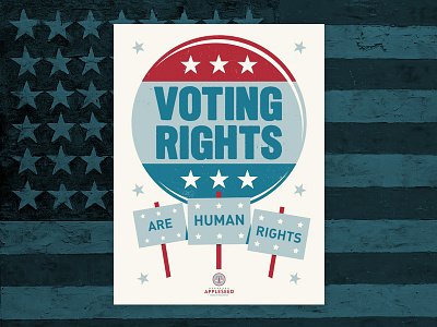 Voting Rights screen print activism button illustration political poster print printing screen print screen printing vector voting