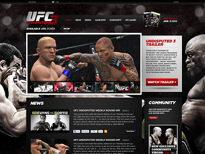 UFC 3 Undisputed design ufc ui video game web website