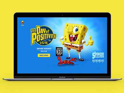 The Spongebob Movie - The Day of Positivity art direction design interactive movie responsive spongebob ui ux website