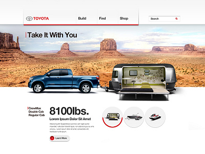 Toyota.com art direction automotive design digtial interactive mobile toyota ui ux webdesign