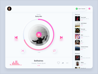 Music Player (light theme)