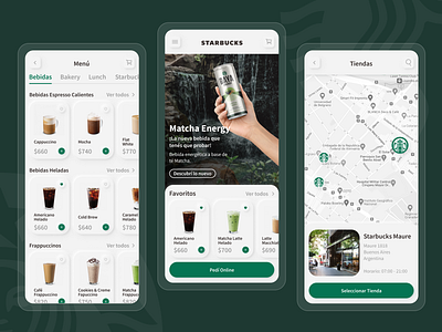 Starbucks App Concept app coffee concept design mobile redesing starbucks ui