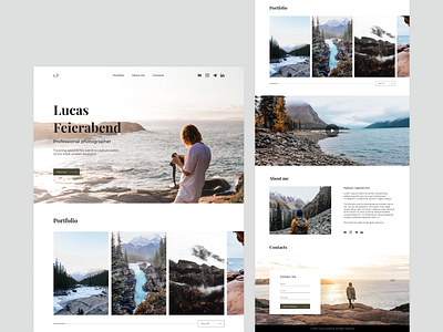 Daily UI: 003 - Landing Page 003 dailyui design landing page photographer ui web