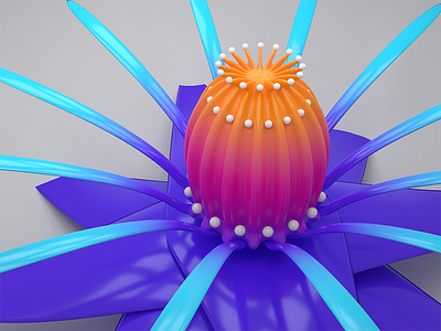 3d floral object