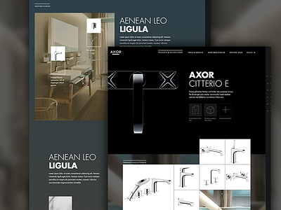 Webdesign for luxury sanitary