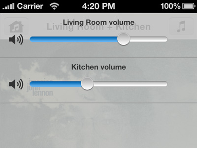 Sonos controller iOS app - zone volume app iphone music remote sonos ui ux