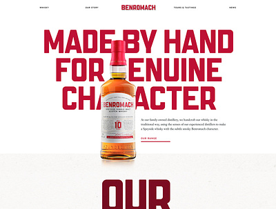 Benromach - Homepage design graphic design ui