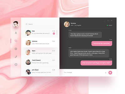 Direct Messaging for Daily UI #013 blur chat communication conversation dailyui desktop inbox interface mail message messaging profile